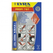 LYRA 797 Kreda do oznaczeń, wodoodporna, żółta długość 120mm