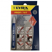 LYRA 797 Kreda do oznaczeń, wodoodporna, biała długość 120mm